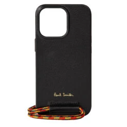 Paul Smith X Native Union Leather IPhone 13 Case Lanyard Black