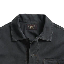 RRL By Ralph Lauren Finn Overshirt Black -All Style Shop 24118 5