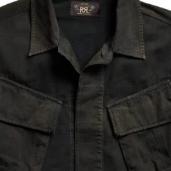 RRL By Ralph Lauren Thacker Pocket Overshirt Dark Grey -All Style Shop 24119 3