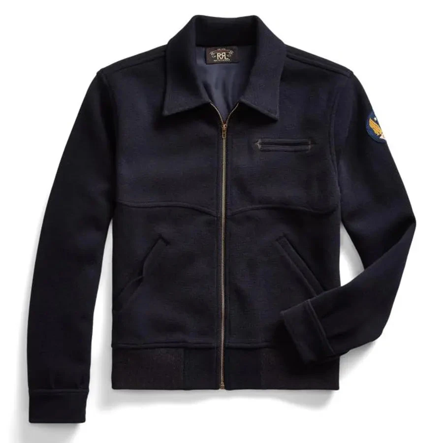 RRL By Ralph Lauren Full Zip Knitted Cardigan Navy 3 RRL By Ralph Lauren Full Zip Knitted Cardigan Navy