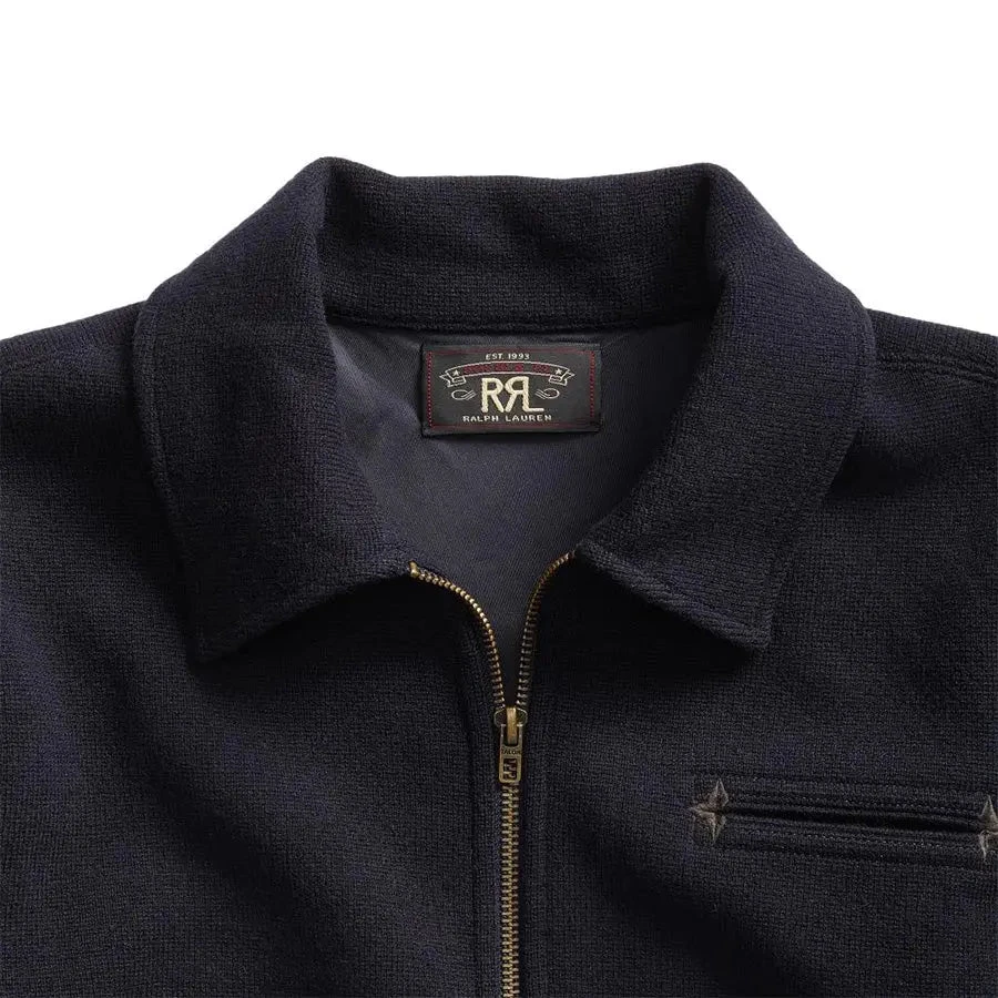 RRL By Ralph Lauren Full Zip Knitted Cardigan Navy 4 RRL By Ralph Lauren Full Zip Knitted Cardigan Navy - Image 2