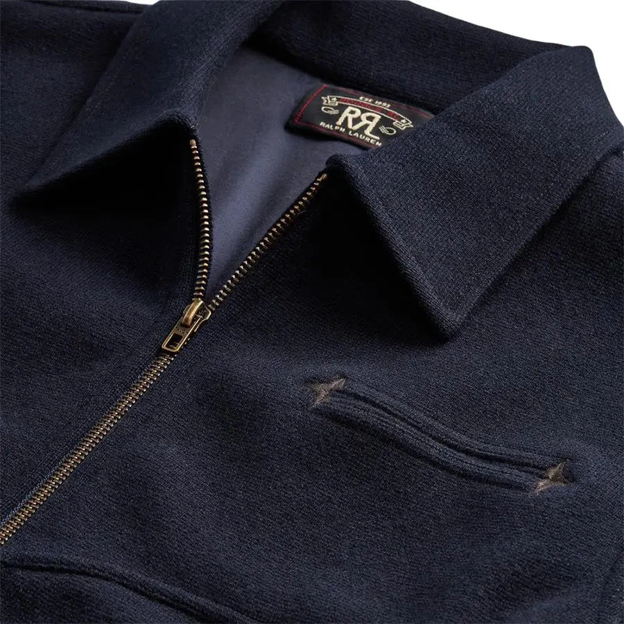 RRL By Ralph Lauren Full Zip Knitted Cardigan Navy 6 RRL By Ralph Lauren Full Zip Knitted Cardigan Navy - Image 4