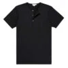 Sunspel Henley T-Shirt Black 2 Sunspel Henley T-Shirt Black -All Style Shop 24696 1