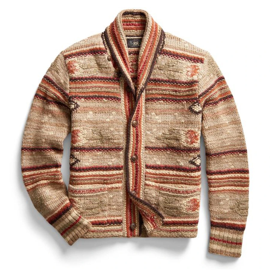 RRL By Ralph Lauren Shawl Cardigan Tan Multi 3 RRL By Ralph Lauren Shawl Cardigan Tan Multi