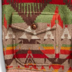 RRL By Ralph Lauren Long Sleeve Cardigan Tan / Red / Multi -All Style Shop 26912 4