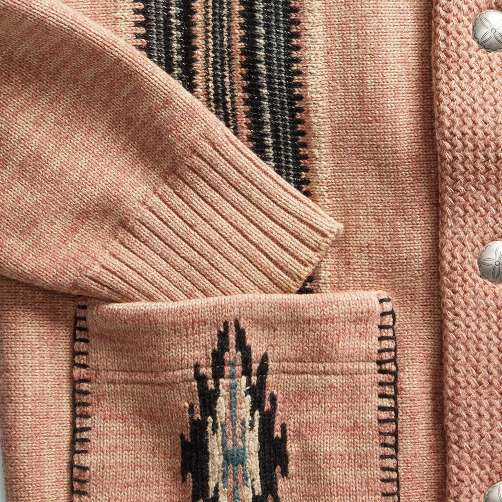RRL By Ralph Lauren Roadrunner Cardigan Dusty Pink / Blue Multi 6 RRL By Ralph Lauren Roadrunner Cardigan Dusty Pink / Blue Multi - Image 4