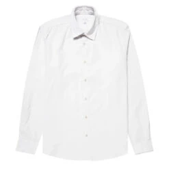 Sunspel Fine Corduroy Oxford Shirt Chalk