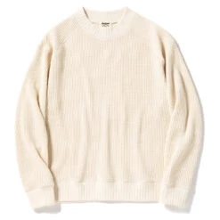 Jackman Waffle Mid-Neck Ivory
