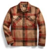 RRL By Ralph Lauren Plaid Wool Workshirt Jumper Orange Tan Multi -All Style Shop 28616 1