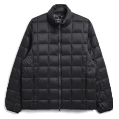 Taion Hi Neck W-Zip Down Jacket Black