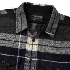 Filson Northwest Wool Shirt Navy Blue Heather -All Style Shop 29064 2