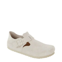 Birkenstock London Suede Reg Sandal Antique White 7 Birkenstock London Suede Reg Sandal Antique White -All Style Shop 29560 3