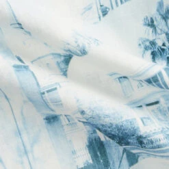 RRL By Ralph Lauren Postcard-Print Linen-Cotton Camp Shirt Cream/Blue -All Style Shop NEWClothingtemplate 0000 Layer154