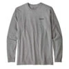 Patagonia Long Sleeve P-6 Logo Responsbili-Tee Gravel Heather -All Style Shop Patagonia Long Sleeve P 6 Logo Responsbili Tee Gravel Heather 13894 1 1