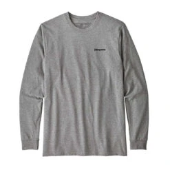 Patagonia Long Sleeve P-6 Logo Responsbili-Tee Gravel Heather -All Style Shop Patagonia Long Sleeve P 6 Logo Responsbili Tee Gravel Heather 5