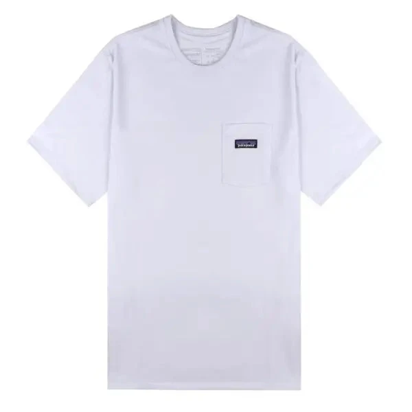 Patagonia P-6 Label Pocket Responsibili-Tee White 3 Patagonia P-6 Label Pocket Responsibili-Tee White