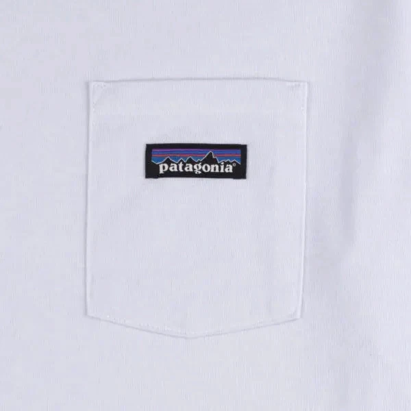 Patagonia P-6 Label Pocket Responsibili-Tee White 5 Patagonia P-6 Label Pocket Responsibili-Tee White - Image 3