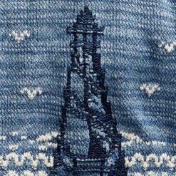 RRL By Ralph Lauren Hand Knit Shawl Cardigan Blue Indigo -All Style Shop RRL by Ralph Lauren Hand Knit Shawl Cardigan Blue Indigo 16060 4