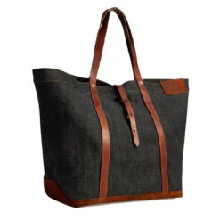 RRL By Ralph Lauren Leather-Trim Denim Tote Indigo -All Style Shop RRL by Ralph Lauren Howard Tote Indigo 18595 2