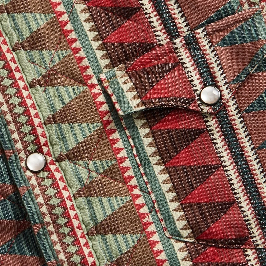 RRL By Ralph Lauren Quilted Jacquard Overshirt Red / Multi 6 RRL By Ralph Lauren Quilted Jacquard Overshirt Red / Multi - Image 4