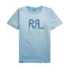 RRL By Ralph Lauren S/S Logo T-Shirt Surplus Blue -All Style Shop RRL by Ralph Lauren SS Logo T Shirt Curplus Blue 16063 1