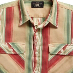RRL By Ralph Lauren Southwestern Jacquard Workshirt RI-494 Tan / Multi -All Style Shop RRL by Ralph Lauren Southwestern Jacquard Workshirt RI 494 Tan Multi 26710 3