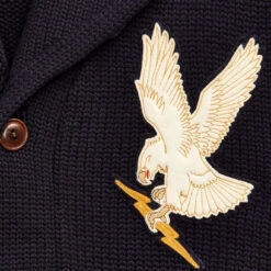 RRL By Ralph Lauren Appliqued Wool Cardigan Navy -All Style Shop RRLbyRalphLaurenAppliquedWoolCardiganNavy 4