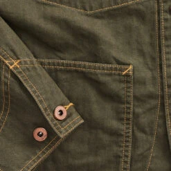 RRL By Ralph Lauren Linen-Cotton Herringbone Jacket Forest Green -All Style Shop RRLbyRalphLaurenLinen CottonHerringboneJacketForestGreen 5