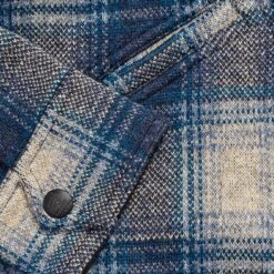 RRL By Ralph Lauren Plaid Wool-Cashmere Workshirt Jumper Blue Multi -All Style Shop RRLbyRalphLaurenPlaidWool CashmereWorkshirtJumperBlueMulti 3