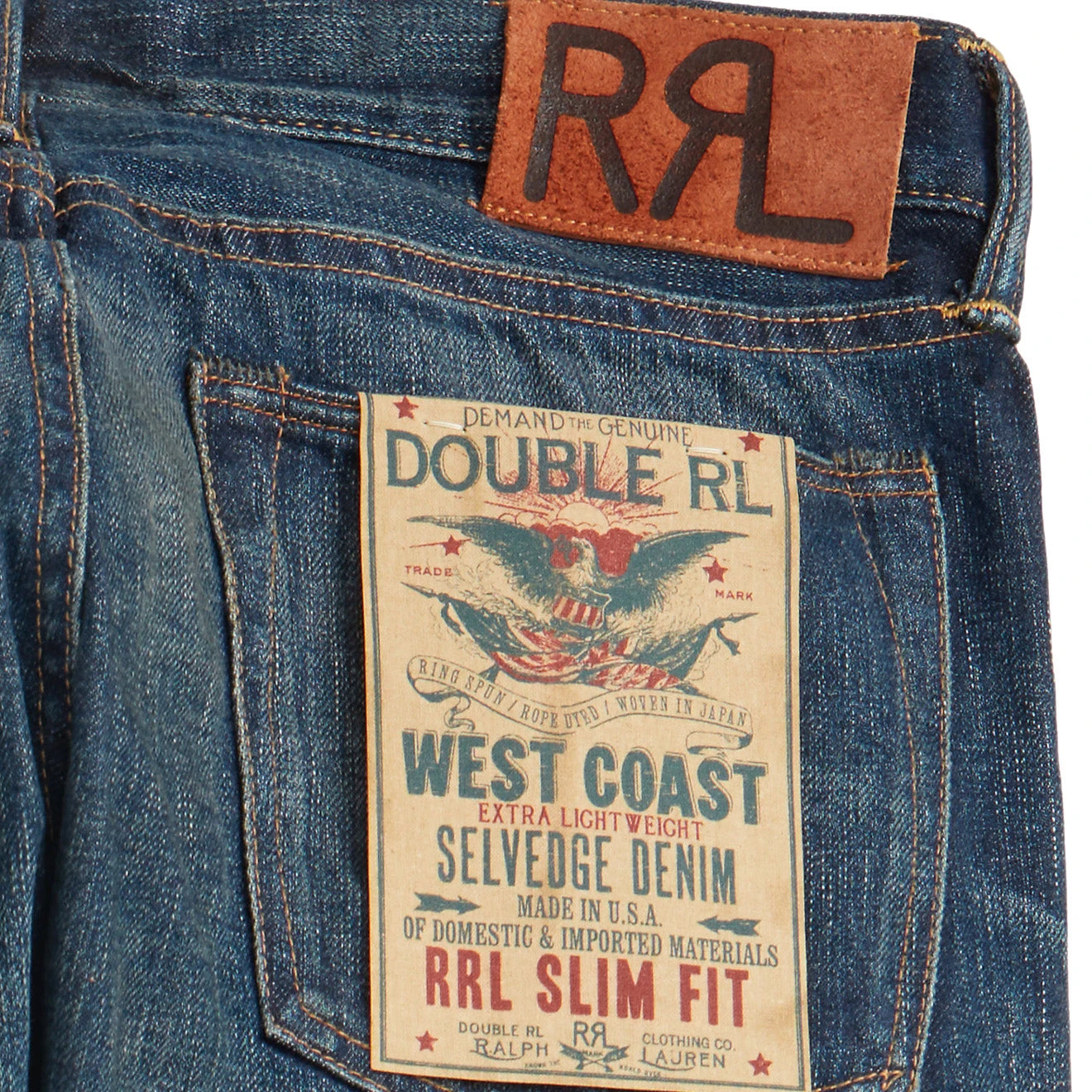 RRL By Ralph Lauren Slim Fit Ridgecrest Selvedge Jean Ridgecrest Wash 7 RRL By Ralph Lauren Slim Fit Ridgecrest Selvedge Jean Ridgecrest Wash - Image 5