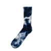 RoToTo Chunky Ribbed Tie Dye Crew Socks Navy / White -All Style Shop RoToTo Chunky Ribbed Tie Dye Crew Socks Navy White 24863 1