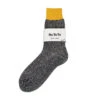 RoToTo Double Face Socks Yellow / Charcoal -All Style Shop RoToTo R1034 Double Face Socks Yellow Charcoal