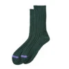 Rototo Chunky Ribbed Crew Socks Dark Green / Purple -All Style Shop Rototo Chunky Ribbed Crew Socks Dark Green Purple