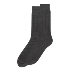 Rototo Cotton Waffle Crew Socks Dark Gray