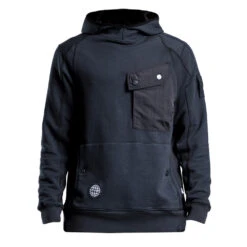 ST95 Globe Pocket Hooded Sweat Black