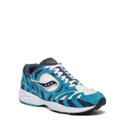 Saucony Grid Azura 2000 Trainers Denim / Capri / White -All Style Shop Saucony Grid Azura 2000 Trainers Denim Capri White 16094 5