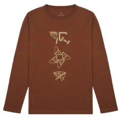 Snow Peak Fireplace Long Sleeve Tee Orange