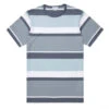 Sunspel Colour Block Crew Neck T-Shirt Blue Slate/Blue Steel/Ice
