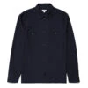 Sunspel Seersucker Overshirt Navy -All Style Shop SunspelSeersuckerOvershirtNavy29495