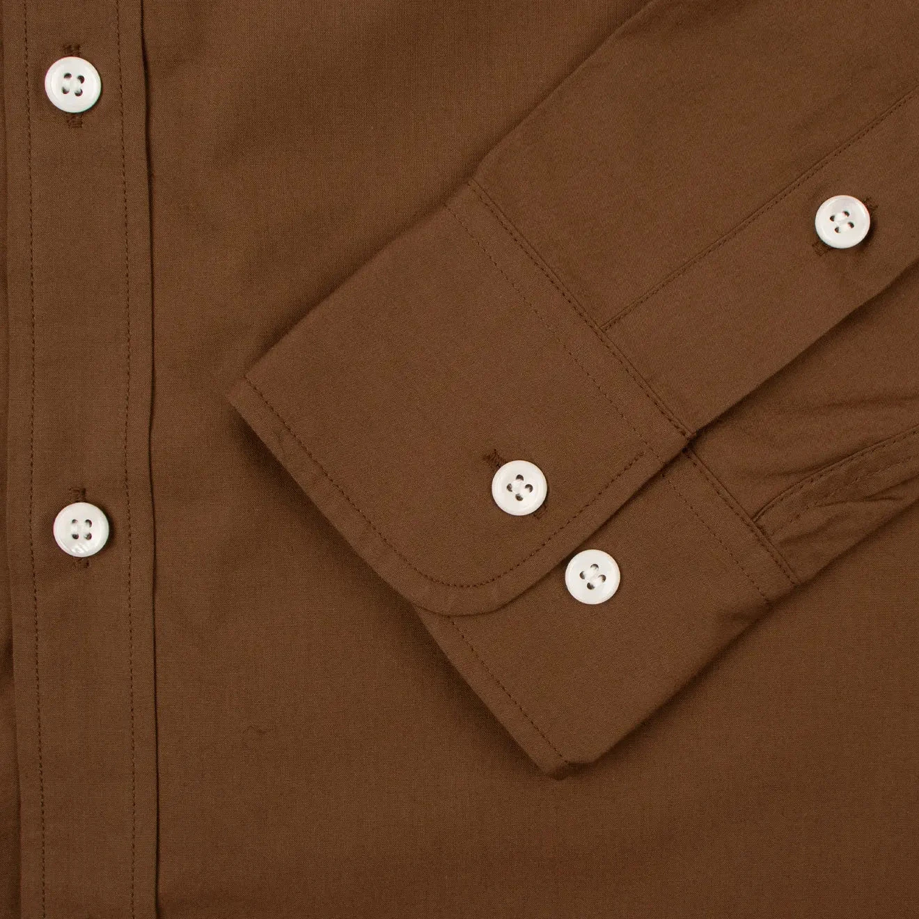 Uniform Bridge All Weather Relax Cotton Shirt Brown 5 Uniform Bridge All Weather Relax Cotton Shirt Brown - Image 3