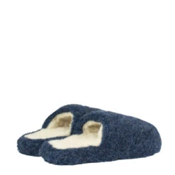 Yoko Wool Basic Wool Slippers Dark Blue -All Style Shop Yoko Wool Basic Wool Slippers Dark Blue 003