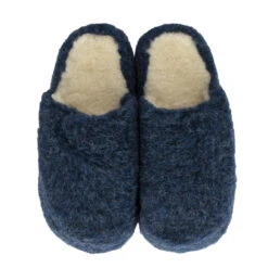 Yoko Wool Basic Wool Slippers Dark Blue -All Style Shop Yoko Wool Basic Wool Slippers Dark Blue 004