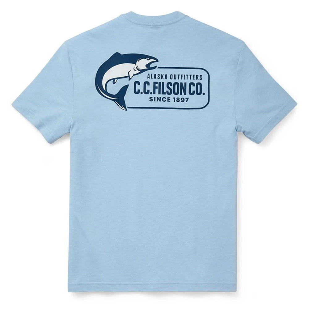 Filson Buckshot T-Shirt Light Blue Heather 4 Filson Buckshot T-Shirt Light Blue Heather - Image 2